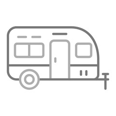 Caravan Greyscale Line Icon