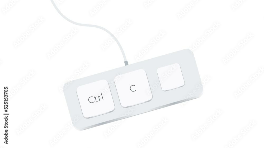 Fototapete ctrl c and ctrl v keyboard button, copy paste shortcuts icon, sign, symbol