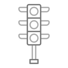 Traffic Light Greyscale Line Icon