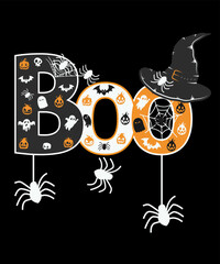 Boo Halloween t-shirt design apparel