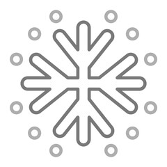 Snowflake Greyscale Line Icon
