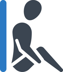 Loneliness person icon