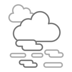 Haze Greyscale Line Icon