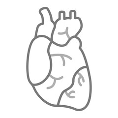 Heart Greyscale Line Icon