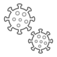 Virus Greyscale Line Icon