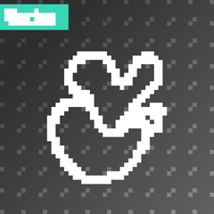 White line Spanish wineskin icon isolated on transparent background. Vector