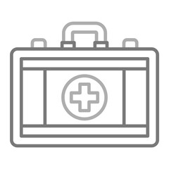 Obraz premium First Aid Kit Greyscale Line Icon