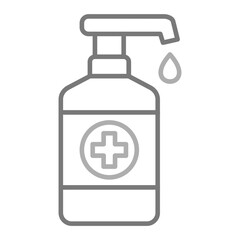 Hand Sanitizer Greyscale Line Icon