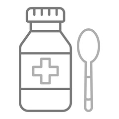 Syrup Greyscale Line Icon