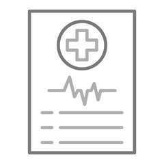 Report Greyscale Line Icon