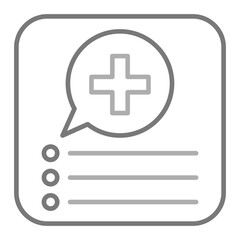 Medical App Greyscale Line Icon