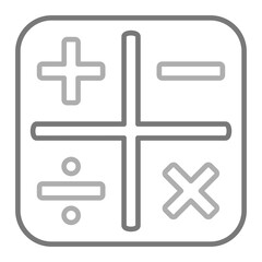 Calculator Greyscale Line Icon