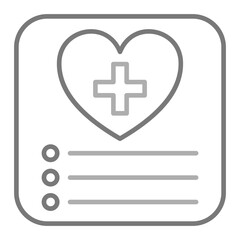 Fototapeta premium Daily Health App Greyscale Line Icon