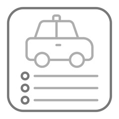 Car App Greyscale Line Icon