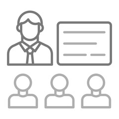 Lecture Greyscale Line Icon