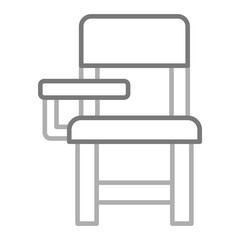 Chair Greyscale Line Icon