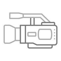 Video Camera Greyscale Line Icon