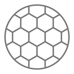 Soccer Ball Greyscale Line Icon