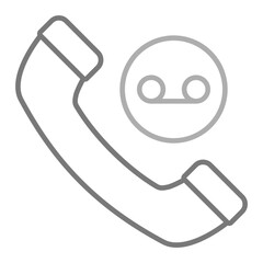 Recorded Call Greyscale Line Icon