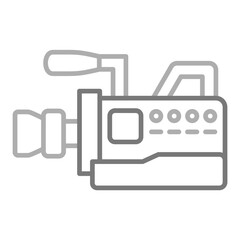 Video Camera Greyscale Line Icon