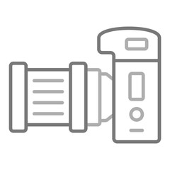 Photo Camera Greyscale Line Icon