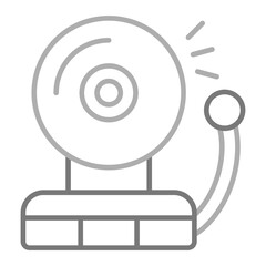 Fire Alarm Greyscale Line Icon