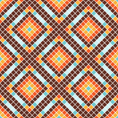 Ancient mosaic seamless pattern. Decorative antique stone ornament.