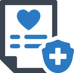 Health insurance policy icon