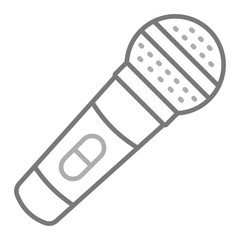 Microphone Greyscale Line Icon