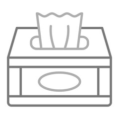 Tissue Box Greyscale Line Icon