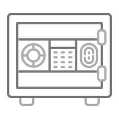 Safety Box Greyscale Line Icon