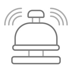 Reception Bell Greyscale Line Icon