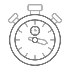 Stopwatch Greyscale Line Icon
