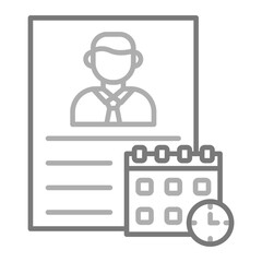 Schedule Greyscale Line Icon