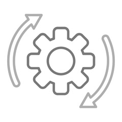 Cycle Greyscale Line Icon