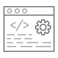 Development Greyscale Line Icon