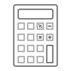 Calculator Greyscale Line Icon