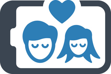 Couple selfie icon