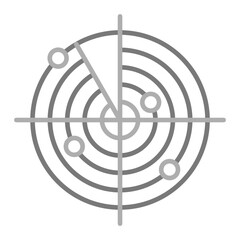 Radar Greyscale Line Icon
