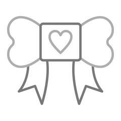 Ribbon Greyscale Line Icon