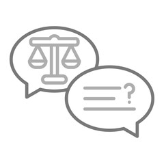 Discussion Greyscale Line Icon