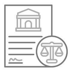 Legislation Greyscale Line Icon