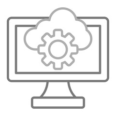 Configuration Greyscale Line Icon