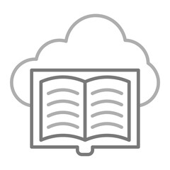 Ebook Greyscale Line Icon
