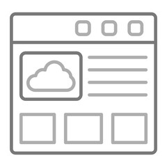 Fototapeta premium Website Greyscale Line Icon