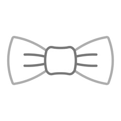 Bow Tie Greyscale Line Icon