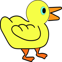 Cartoon basic vector duck.