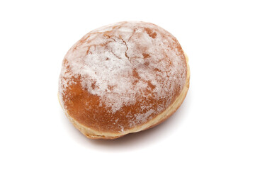 A delicious berliner (berliner donut), isolated on white background. A Berliner is a German donut...