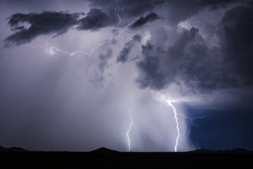 Naklejka na ściany i meble Thunderstorm with lightning