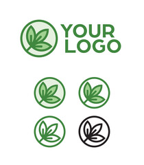 Healthy Green Leaf Modern Logo